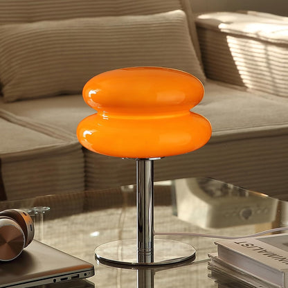 Mushroom Table Lamp, Mid Century Modern Decor Lamp(Orange) | Cool Desk Lamps for Bedroom,Vintage Dimmable Bedside Small Cute Lamps, House Warming Gifts New Home Decor